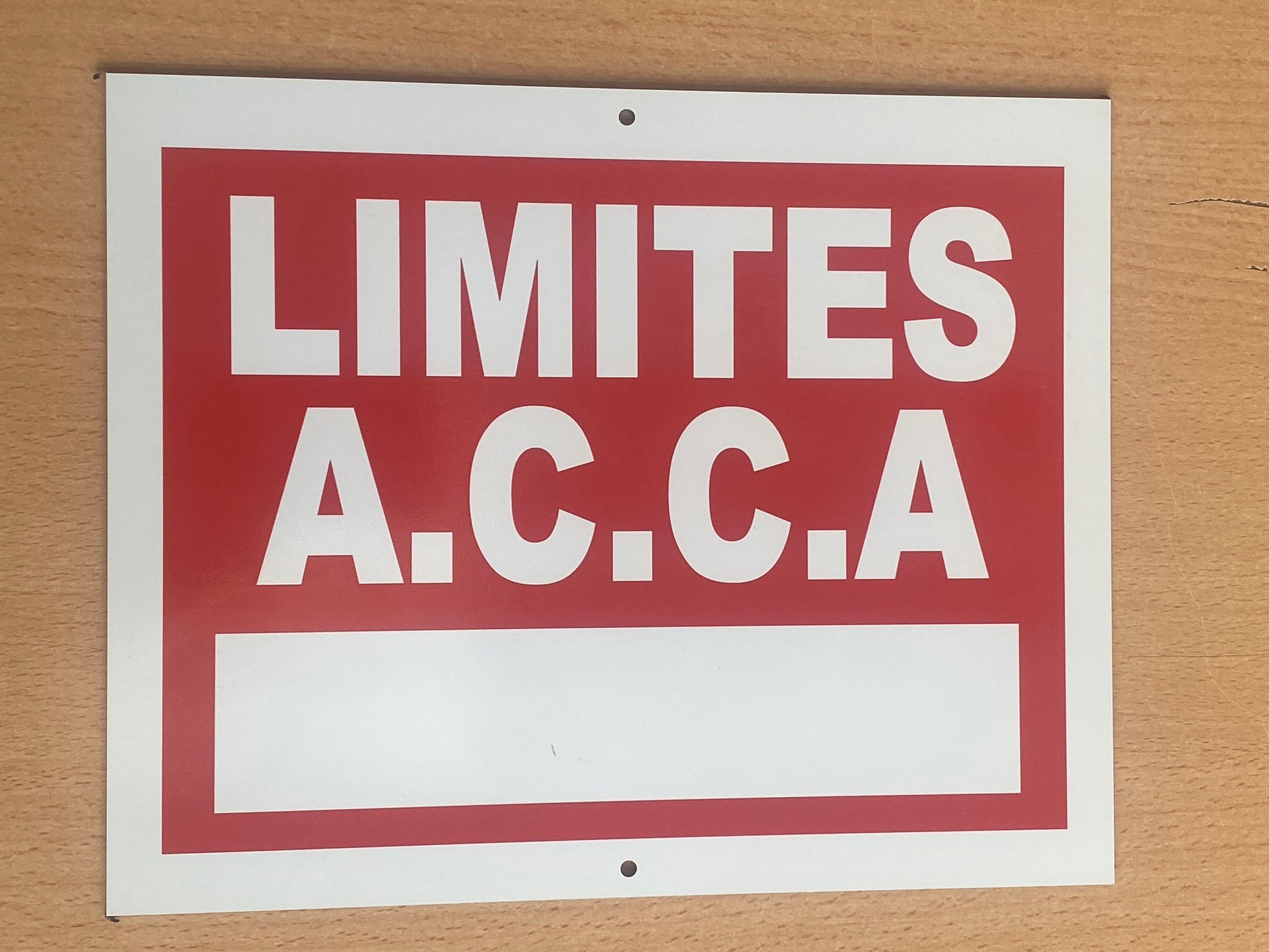 panneau limites ACCA